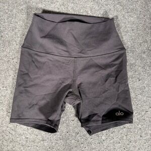 Alo Yoga High Waist Biker Shorts Black XS 5 Inch Inseam Yoga Gym Athleisure